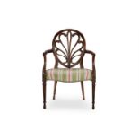 A GEORGE III MAHOGANY ARMCHAIR, CIRCA 1780