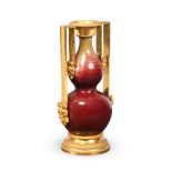 A REGENCY GILT BRONZE MOUNTED CHINESE PORCELAIN VASE, ATTRIBUTED TO VULLIAMY, EARLY 19TH CENTURY