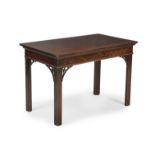 A GEORGE III MAHOGANY SERVING OR SIDE TABLE, IN THE MANNER OF THOMAS CHIPPENDALE, CIRCA 1765