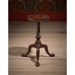 A GEORGE III CARVED MAHOGANY CANDLESTAND, IN THE MANNER OF THOMAS CHIPPENDALE, CIRCA 1760