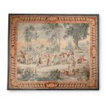 A FLEMISH GENRE TAPESTRY 'THE KERMESSE' OR 'VILLAGE FEAST', EARLY 19TH CENTURY