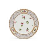 A SÈVRES PORCELAIN PLATE, CIRCA 1775