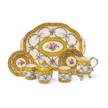 A SÈVRES YELLOW-GROUND DEJEUNER TÊTE-À-TÊTE, DATED 1786