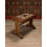 Y A GEORGE IV ROSEWOOD, PARCEL GILT AND SPECIMEN MARBLE CENTRE TABLE, CIRCA 1830