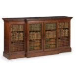 A GEORGE IV MAHOGANY BREAKFRONT SIDE CABINET, CIRCA 1825