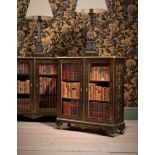 Y A PAIR OF FRENCH TORTOISESHELL, EBONY AND BRASS MARQUETRY 'BOULLE' SIDE CABINETS, CIRCA 1830