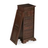 AN UNUSUAL GEORGE II MAHOGANY PEDESTAL COLLECTOR'S CABINET, CIRCA 1740