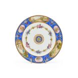 A SÈVRES PORCELAIN PLATE, CIRCA 1791