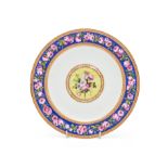 A SÈVRES PORCELAIN PLATE, CIRCA 1790