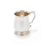 A GEORGE III SILVER BALUSTER HALF PINT MUG, JOHN KING, LONDON 1769