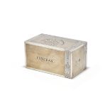 A RUSSIAN SILVER TROMPE L'OEIL CIGAR BOX, DMITRY GORBANOV, MOSCOW 1871