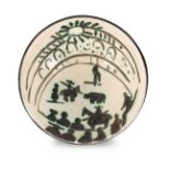 λ PABLO PICASSO (SPANISH, 1881-1973), SCÈNE DE TAUROMACHIE BOWL (A.R.238), CONCEIVED 1954