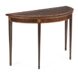 A GEORGE III MAHOGANY AND POLYCHROME PAINTED CONSOLE TABLE, CIRCA 1800