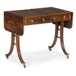 Y A REGENCY ROSEWOOD AND CROSSBANDED SOFA TABLE, IN THE MANNER OF MARSH & TATHAM, CIRCA 1815