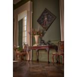 A GEORGE II MAHOGANY CENTRE OR CONSOLE TABLE, IRISH, MID 18TH CENTURY