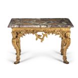 A GILTWOOD, BRESCIA AFRICANA, CIPPOLINO AND BRESCIA DI SPAGNA SIDE TABLE, ITALIAN
