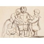 SIR JOSHUA REYNOLDS, R.A. (BRITISH 1723-1792), SKETCH FOR A FAMILY PORTRAIT WEARING VAN DYCK COSTUME