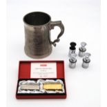 Modern Jaguar Racing Memorabilia, an Alexander Accessory Torch, and Three motoring tankards A