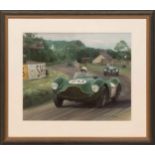 Graham Turner, Aston Martin DB3S of Peter Collins, TT 1953 A Graham Turner image of the works