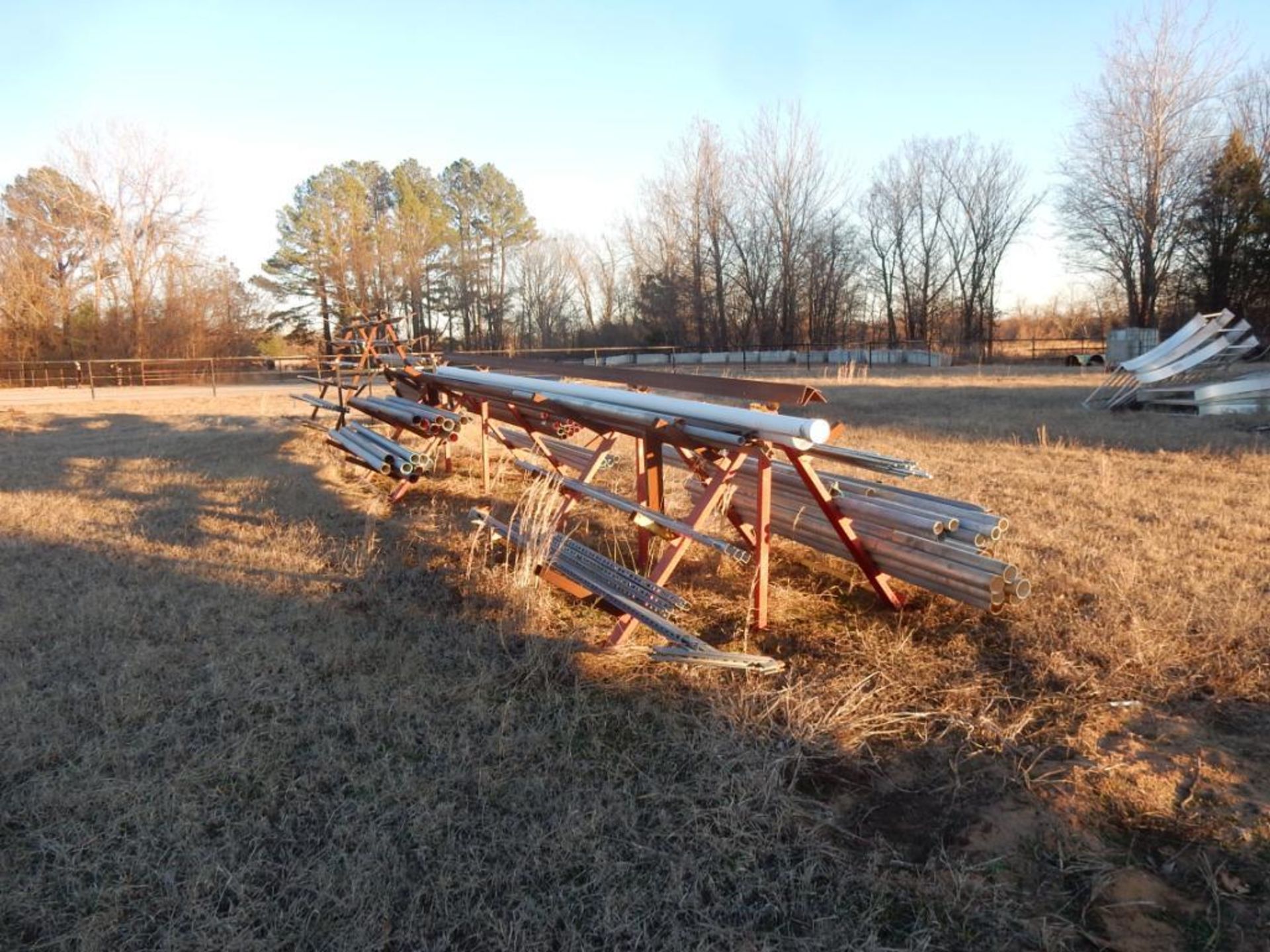 LOT (3) PYRAMID TYPE RACKS W/CONTENTS TO INCLUDE - RIDGID CONDUIT ...