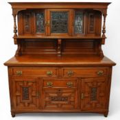 Early 20th century golden oak dresser sideboard