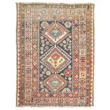 Vintage Caucasian Shirvan hand-knotted rug