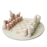 Soapstone chess set and board