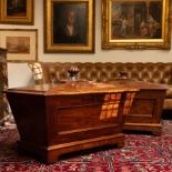 Thomas & George Seddon (1815-1870) - Pair of mid-19th mahogany cellarettes of sarcophagus form