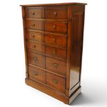And So To Bed - cherrywood tall chest of six drawers