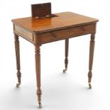 In the manner of Gillows - Regency period mahogany chamber writing table of small proportions