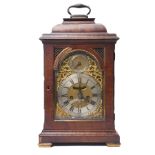 18th century twin fusee bracket clock with recoil anchor escapement the steel and brass dial inscrib