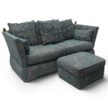 Edwardian design Knole-type drop-end two seat sofa