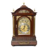 Late 19th century bracket clock with three train movement