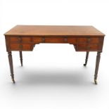In the manner of Gillows - Regency period mahogany kneehole writing table