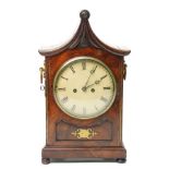 William IV mahogany and brass mounted bracket clock
