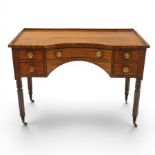 In the manner of Gillows - Regency period mahogany kneehole dressing table or writing desk