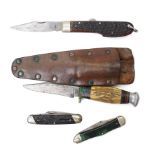 William Rodgers hunting knife with leather sheath