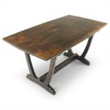 Acornman - dark stained oak dining table
