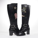 Gucci - pair of Dionysus buckled knee-high leather boots