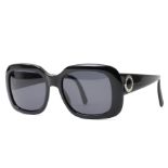 Bulgari - oversized black acetate sunglasses