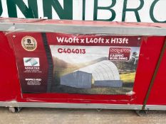 New 40 Ft x 40 Ft x 13Ft High PVC Fabric Building