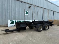 Knorr-Bremse Twin Axel Timber Trailer, Alucar Aluminium Timber Bolsters, Dromone Ball Hitch, Air Bra