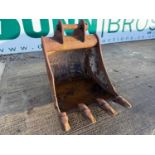 Used 42" Digging Bucket On 80mm Pins To Suit 20 Ton Excavator