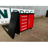 Unused Work Bench, 5 Drawer, 1 Cabinet,1140mm x 940mm x 610mm