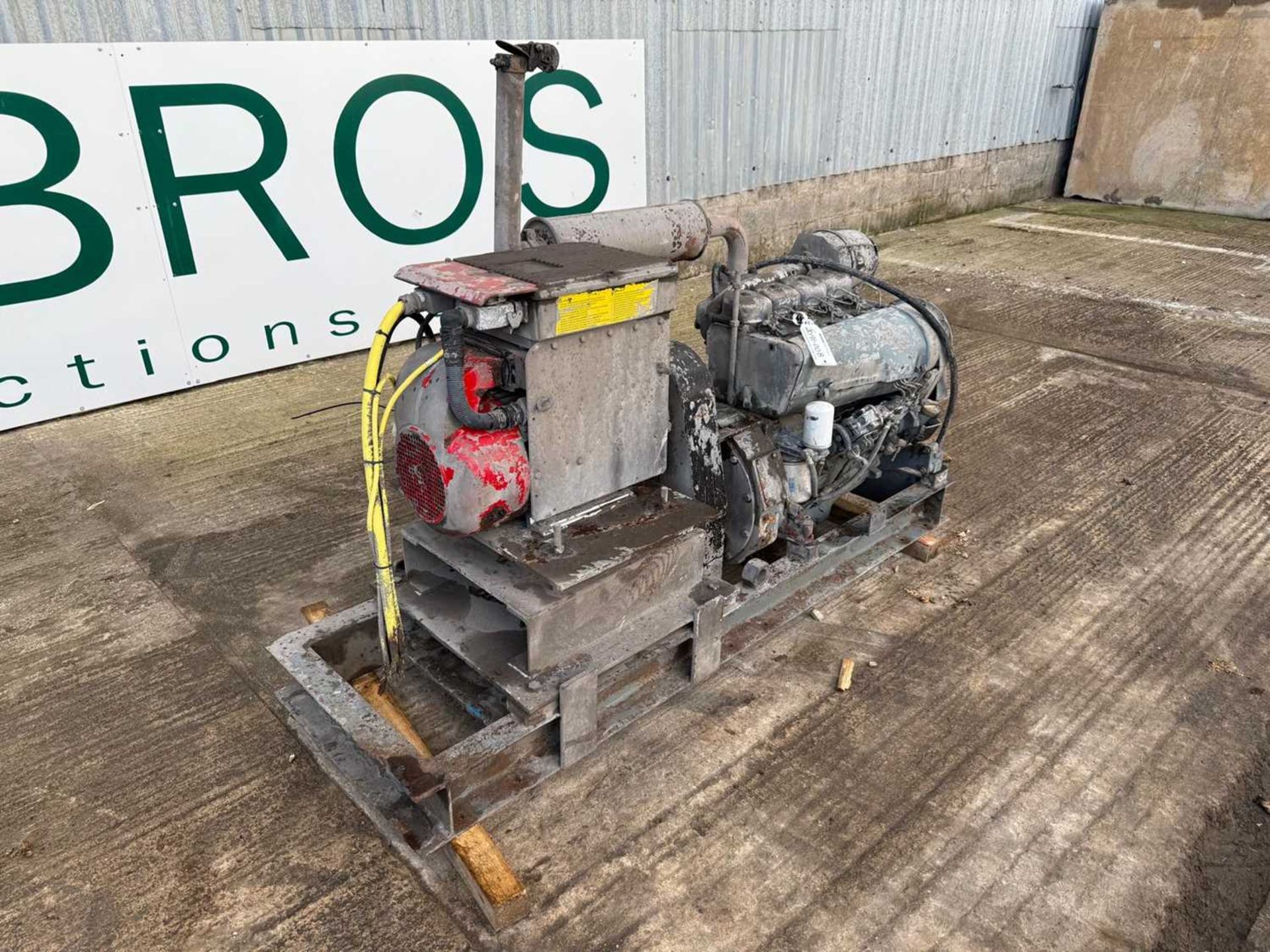 Engine With Generator Unit On Steel Frame