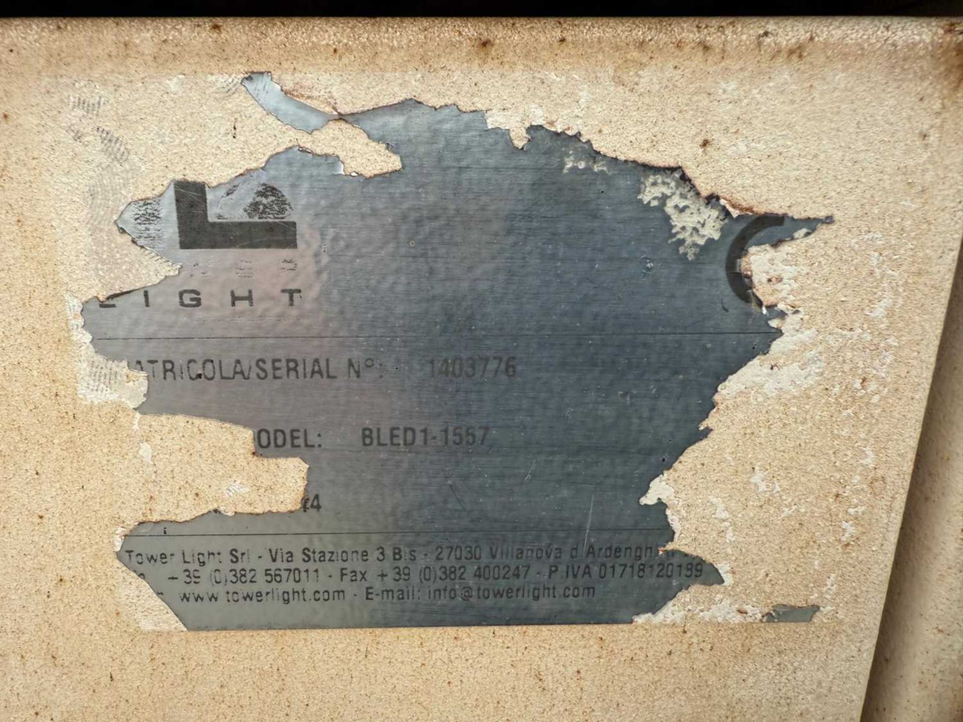 2014 Towerlight BLED 1557 is a LED Portable Light Tower, With A 230V Electric Connection. - Image 14 of 14