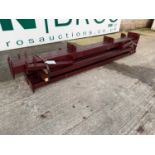 Steel Frame Building 36` x 12` x 9` x 8` mono-slope stable block, c/w 2` 6" canopy 5 degree pitch ro