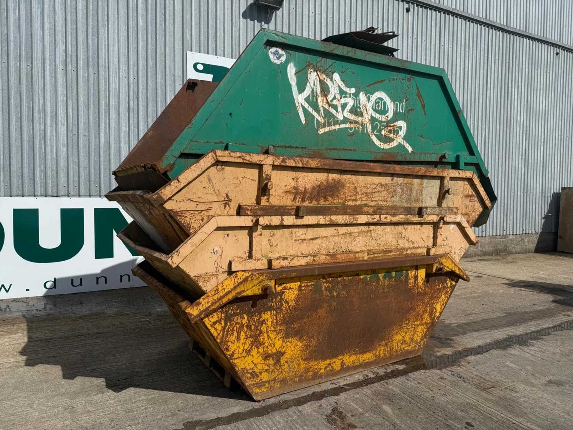 Used Chain Skips 6Yrd Skips (4 Of) Four used chain skips, each 6 cubic ...