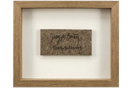 Joseph Beuys signed "Filtzmatte" object from "Das Wirtschaftswert-Prinzip" with text in black and wi