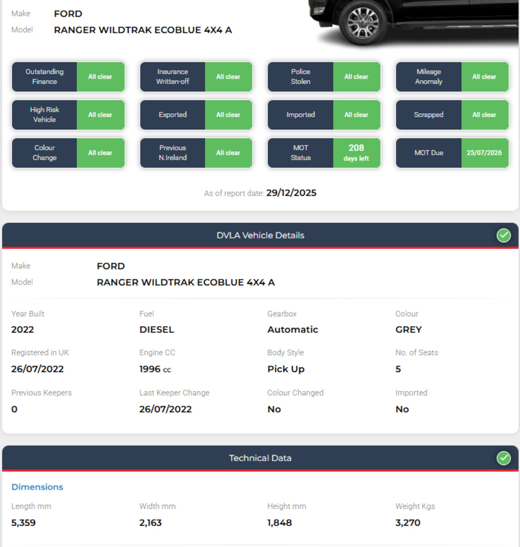 **(ONLY 77K MILEAGE)** 2022 ON 22 PLATE FORD RANGER WILDTRAK 4X4 210BHP AUTO DOUBLE CAB PICK UP - Image 14 of 14